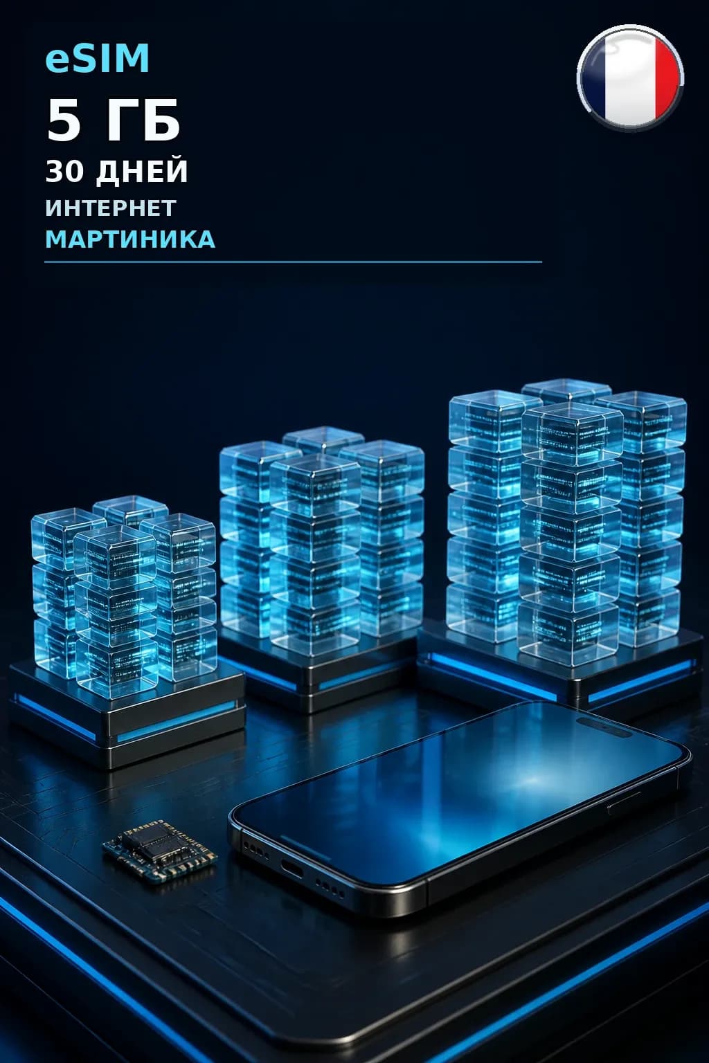 eSIM Мартиника — 5 ГБ, 30 дней — интернет
