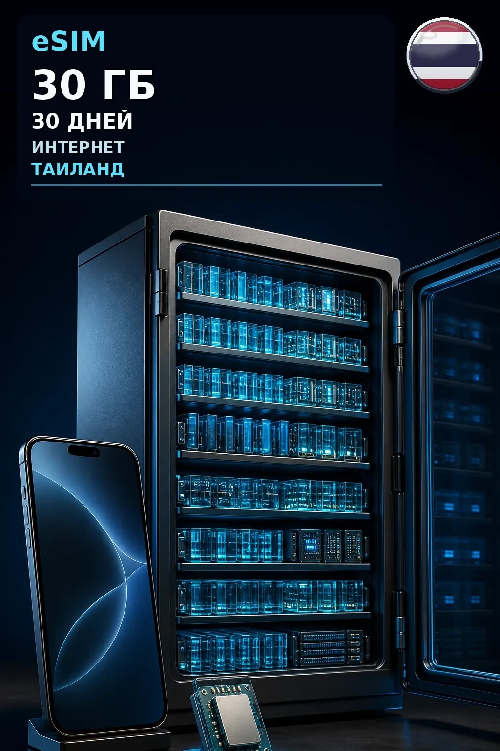 eSIM Таиланд — 30 ГБ, 30 дней — интернет