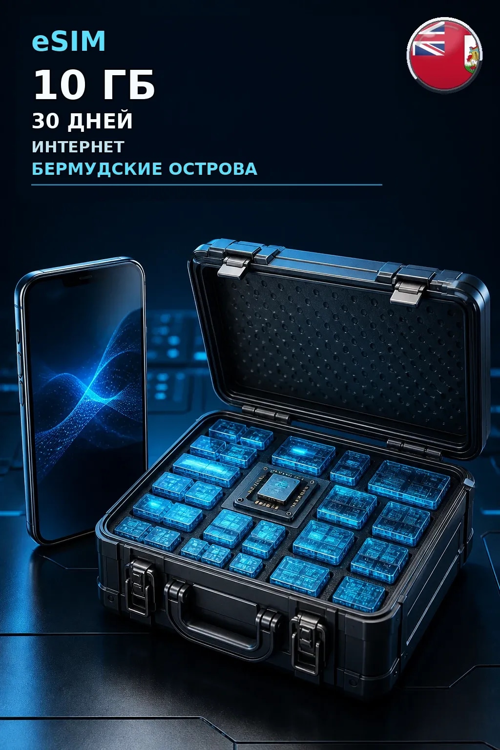 eSIM Бермудские Острова — 10 ГБ, 30 дней — интернет