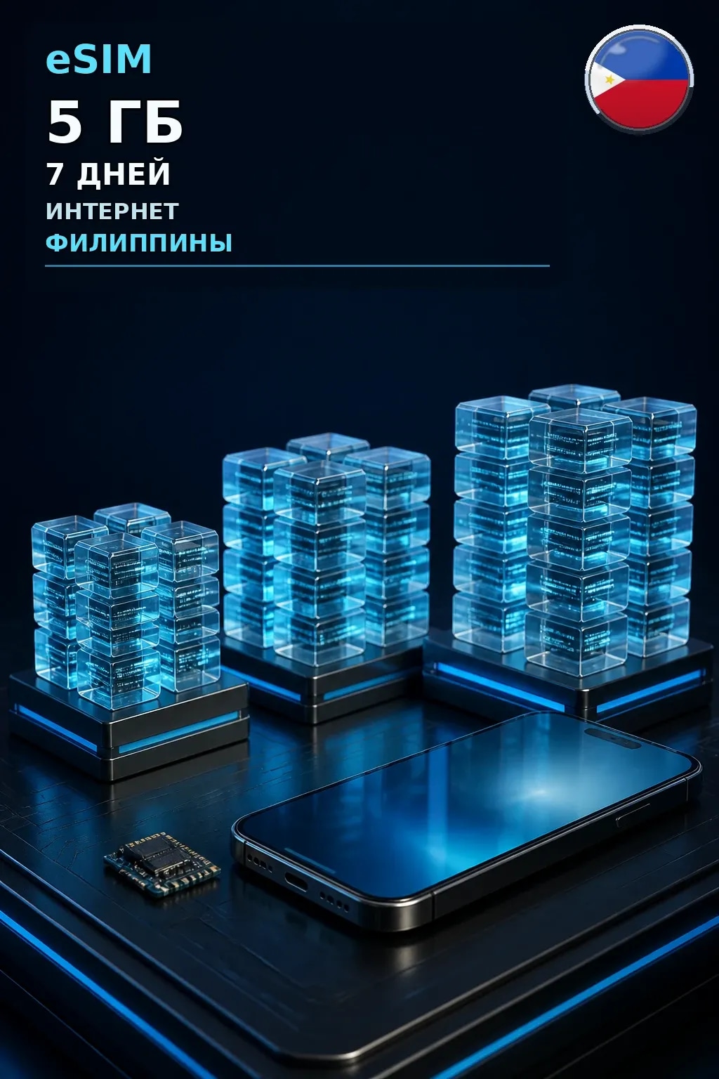 eSIM Филиппины — 5 ГБ, 7 дней — интернет