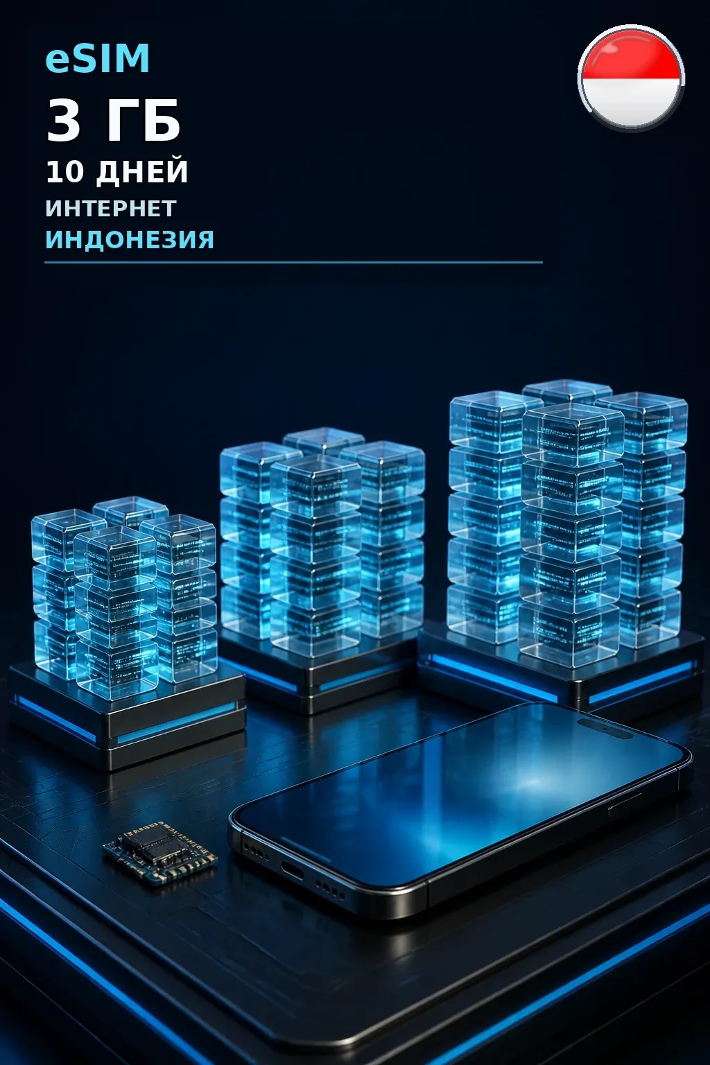 eSIM Индонезия — 3 ГБ, 10 дней — интернет